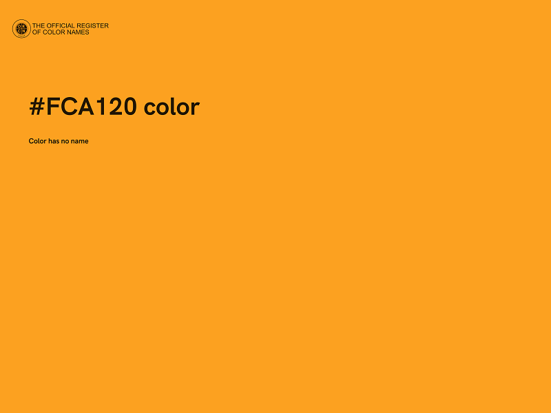 #FCA120 color image