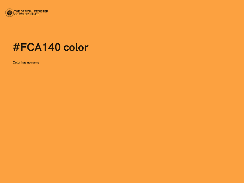 #FCA140 color image