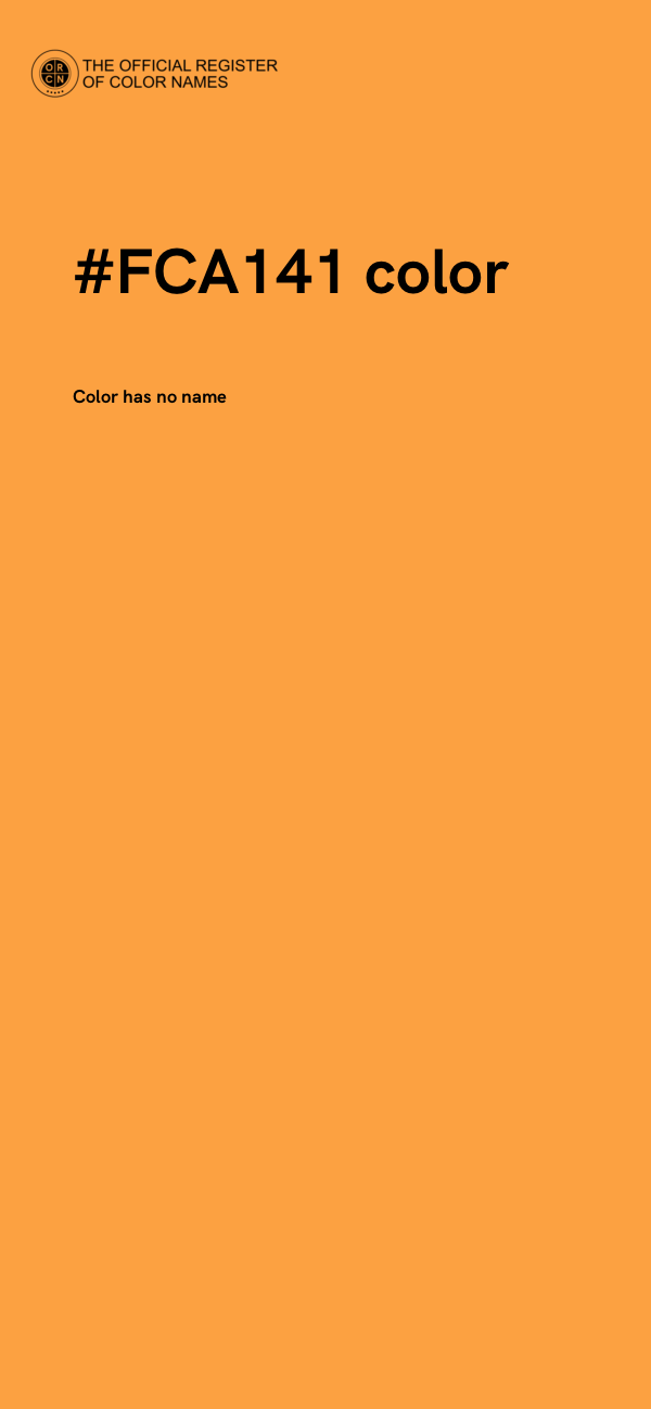 #FCA141 color image