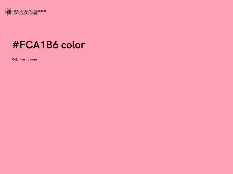 #FCA1B6 color image