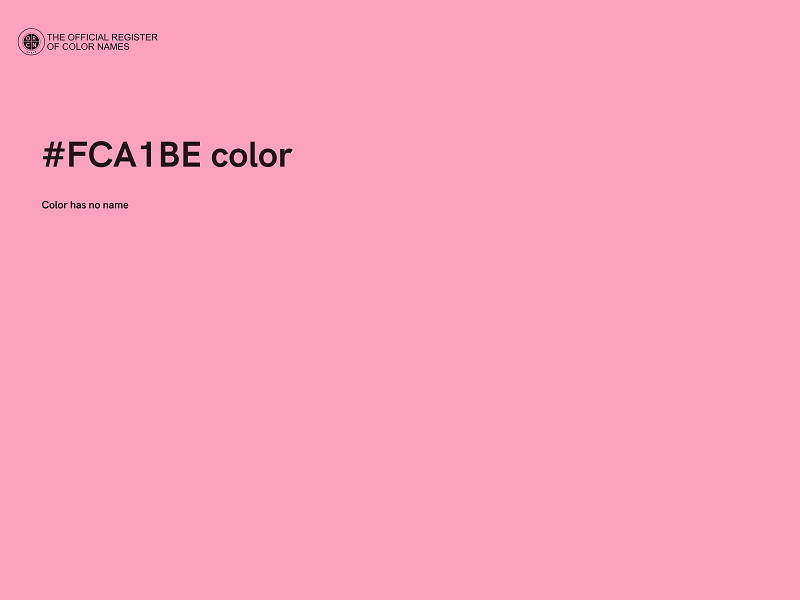 #FCA1BE color image