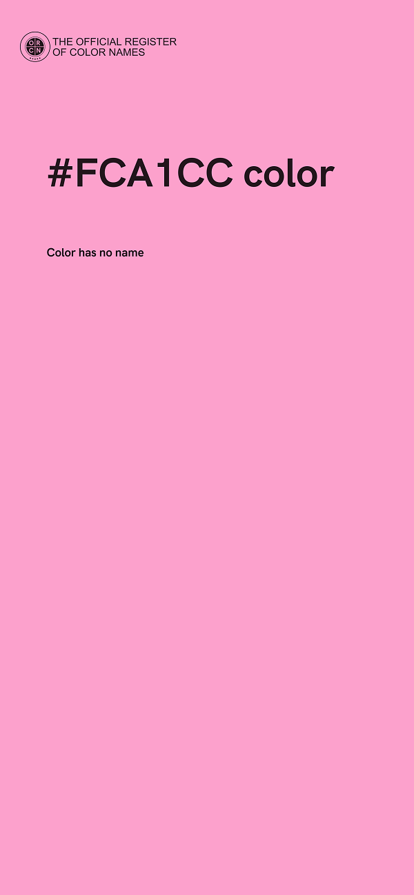 #FCA1CC color image