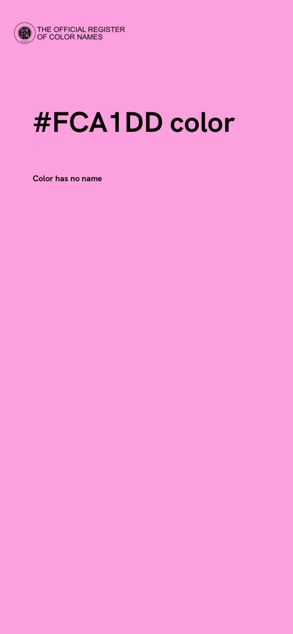#FCA1DD color image