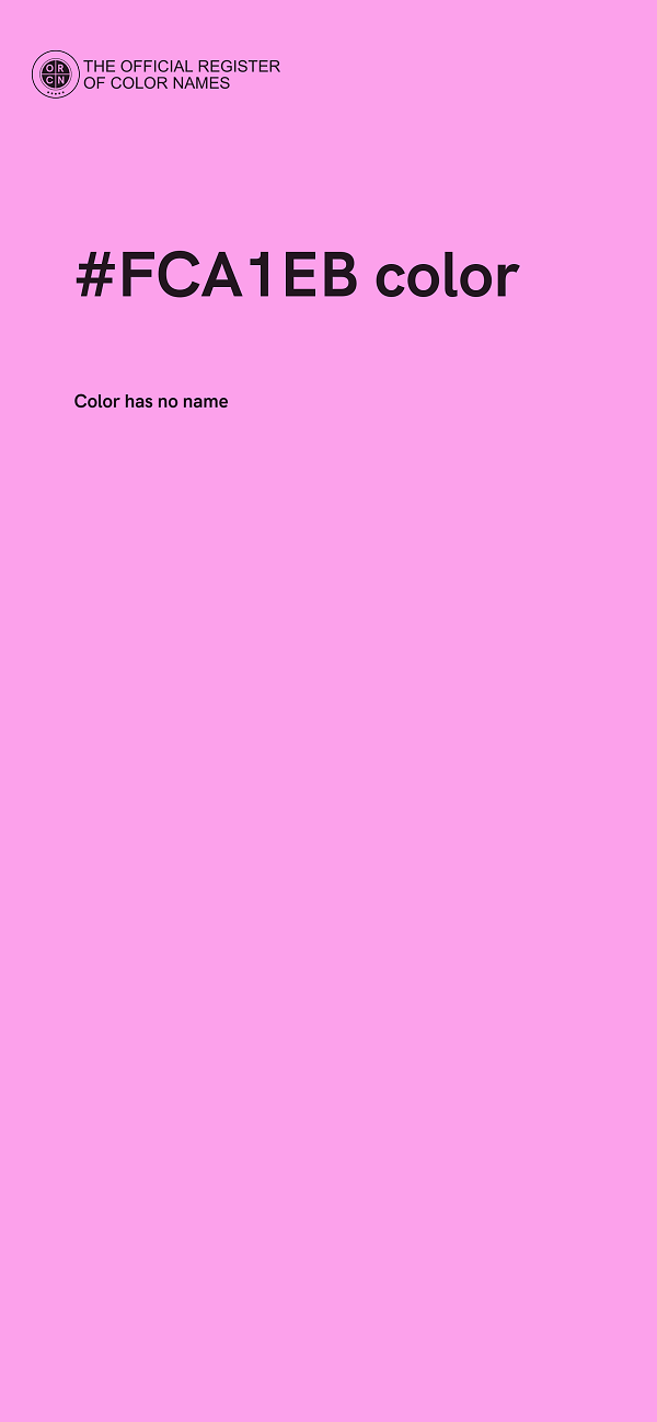 #FCA1EB color image