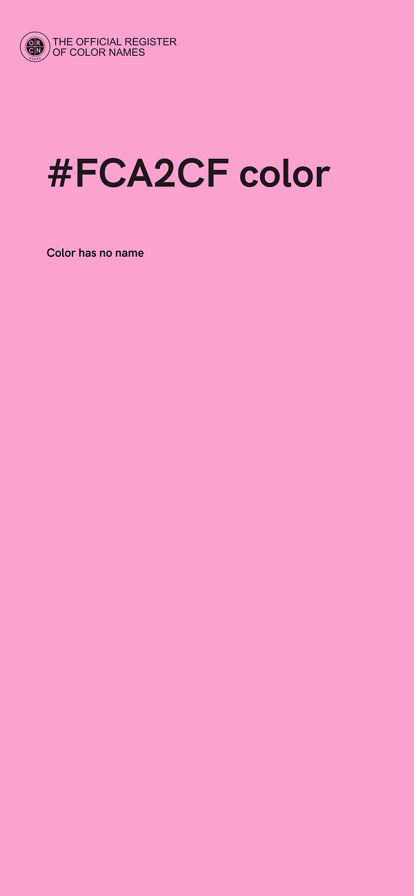 #FCA2CF color image