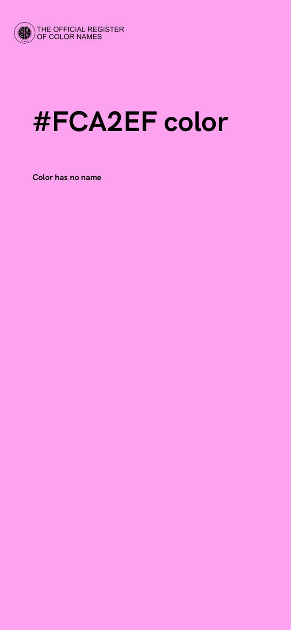 #FCA2EF color image