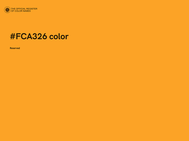 #FCA326 color image