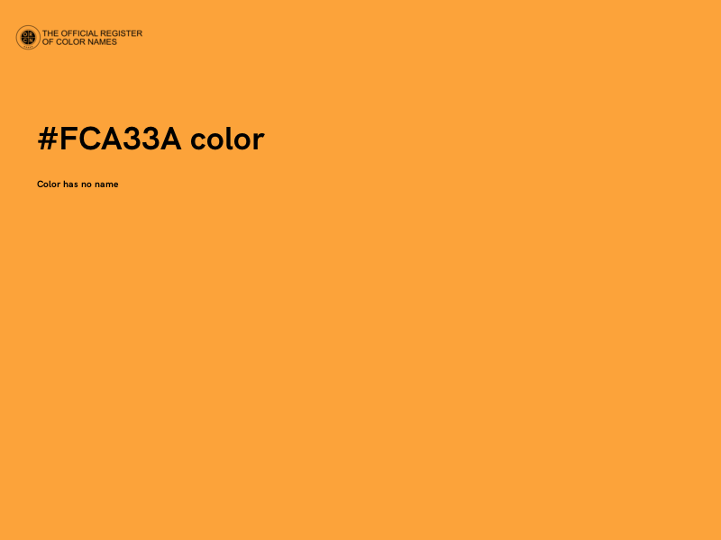 #FCA33A color image