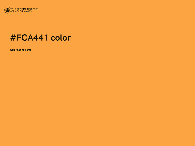 #FCA441 color image