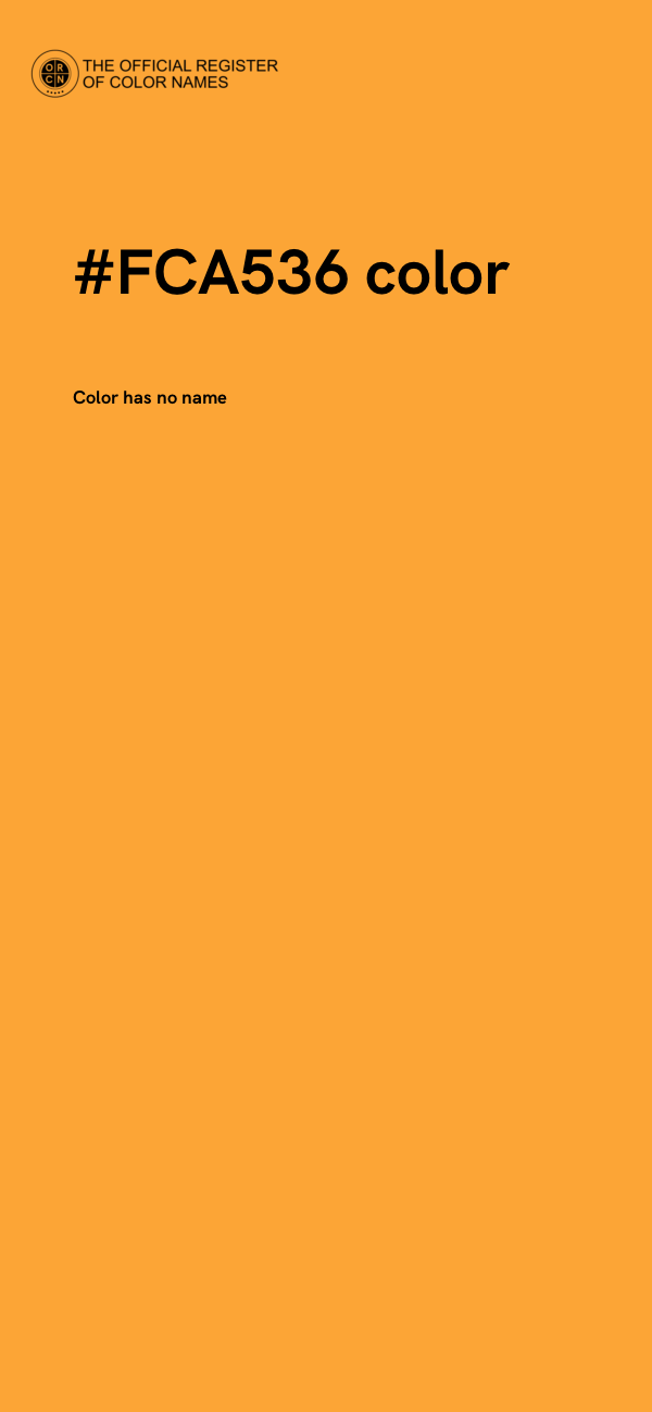 #FCA536 color image