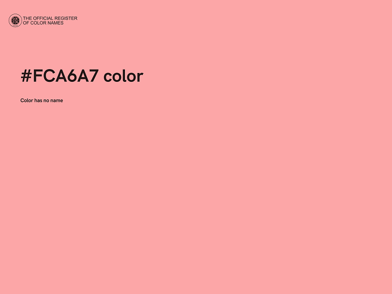 #FCA6A7 color image