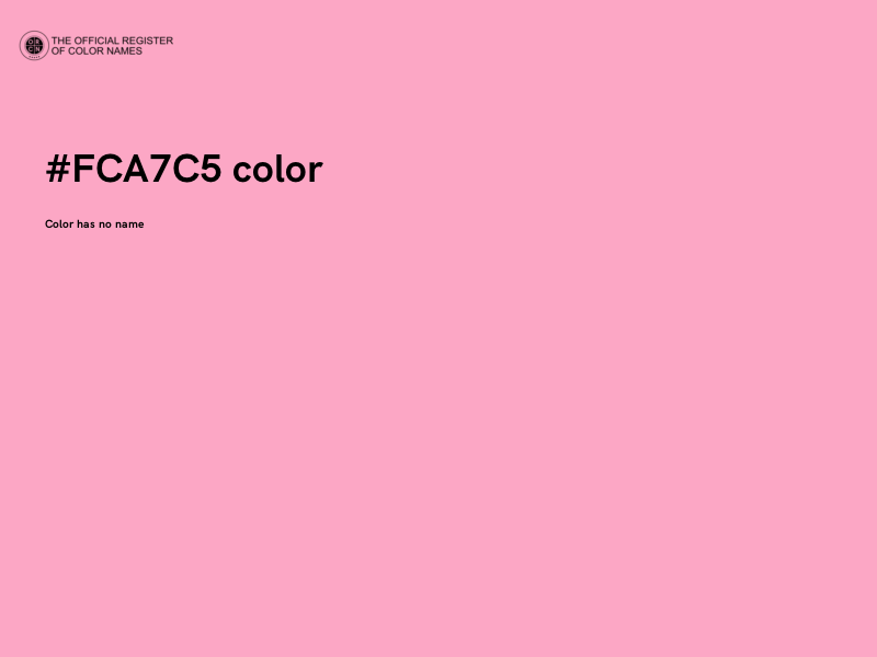 #FCA7C5 color image