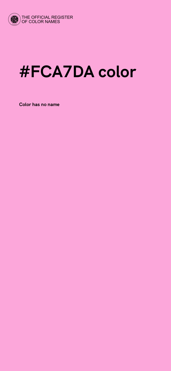 #FCA7DA color image