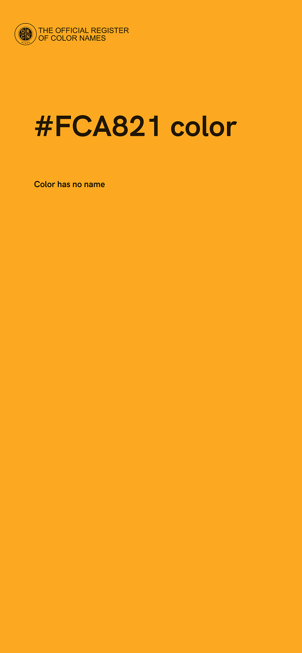 #FCA821 color image