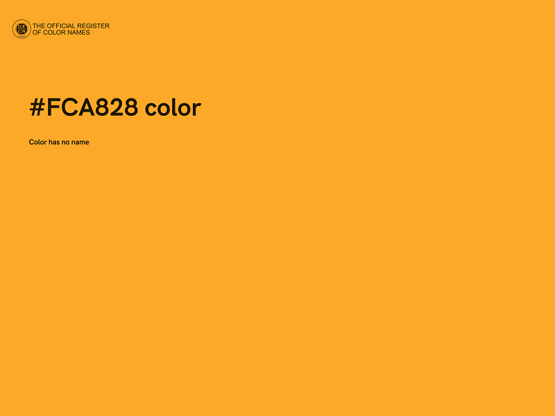 #FCA828 color image