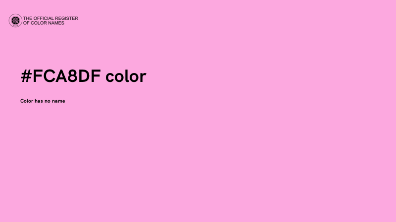 #FCA8DF color image
