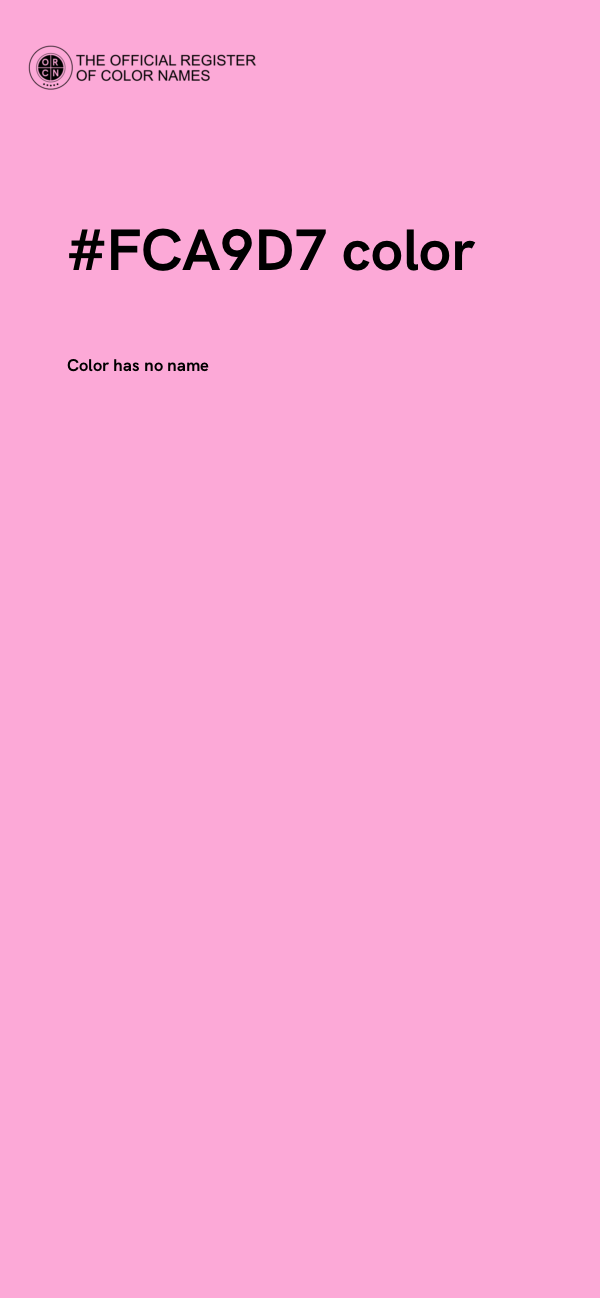 #FCA9D7 color image