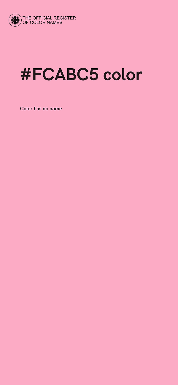 #FCABC5 color image