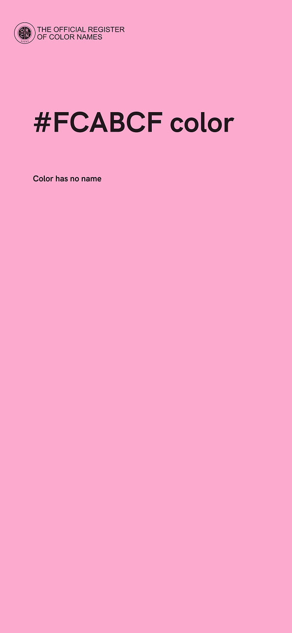 #FCABCF color image