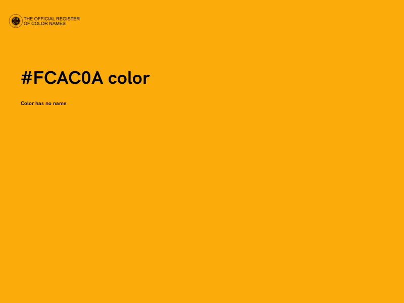 #FCAC0A color image