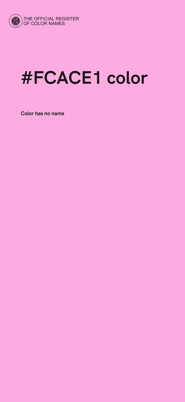 #FCACE1 color image