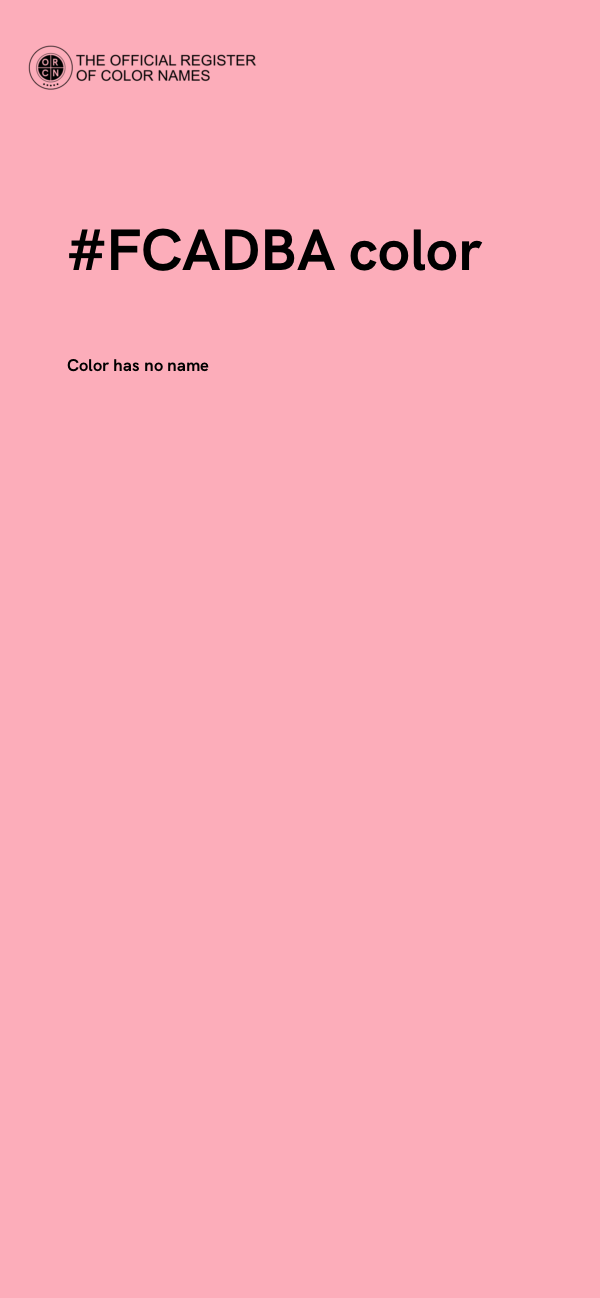 #FCADBA color image