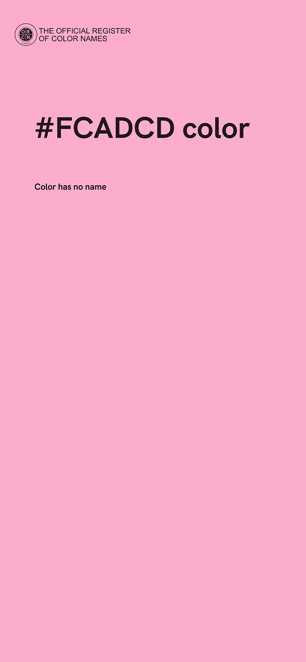 #FCADCD color image