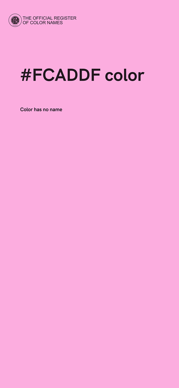 #FCADDF color image