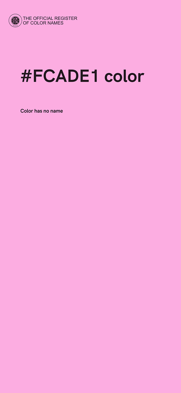 #FCADE1 color image
