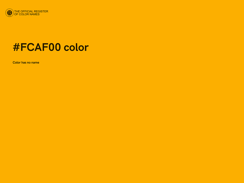 #FCAF00 color image