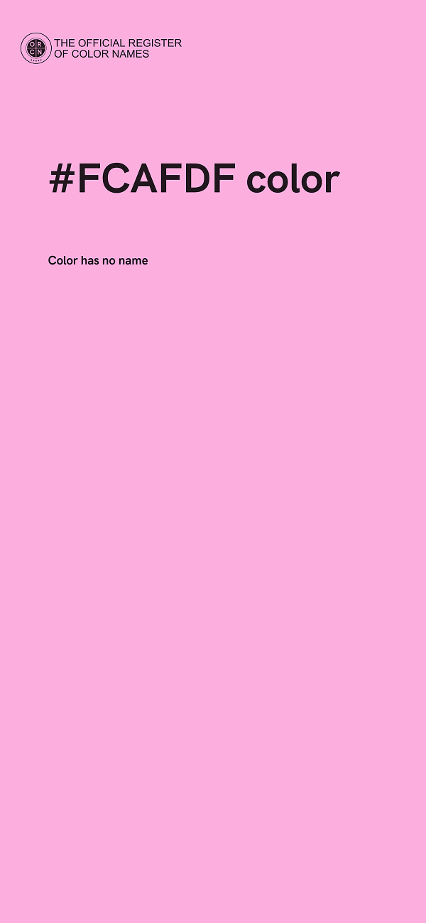 #FCAFDF color image