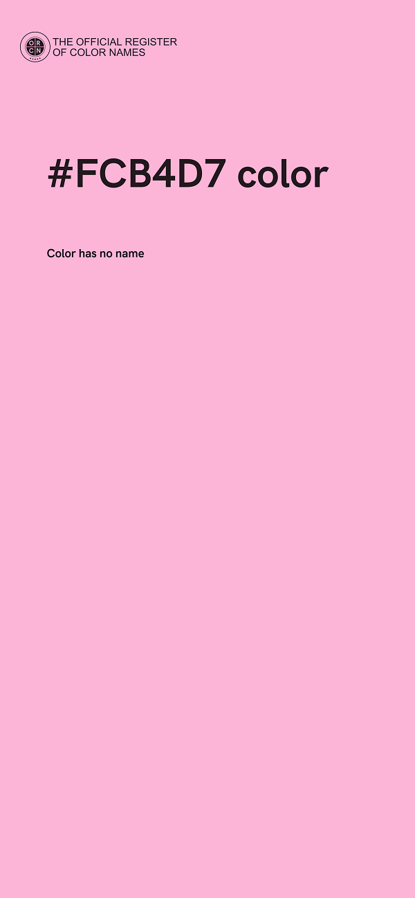 #FCB4D7 color image