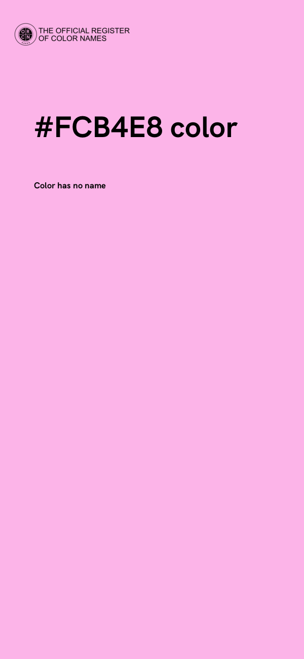 #FCB4E8 color image