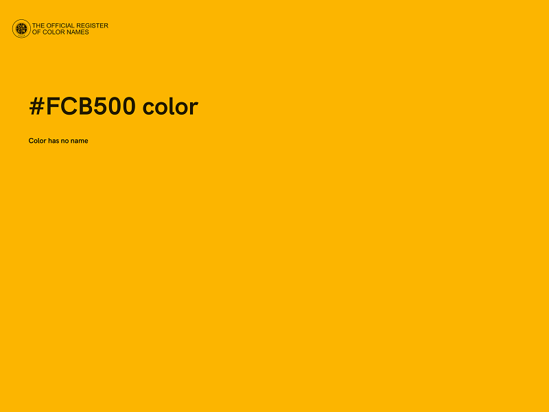 #FCB500 color image