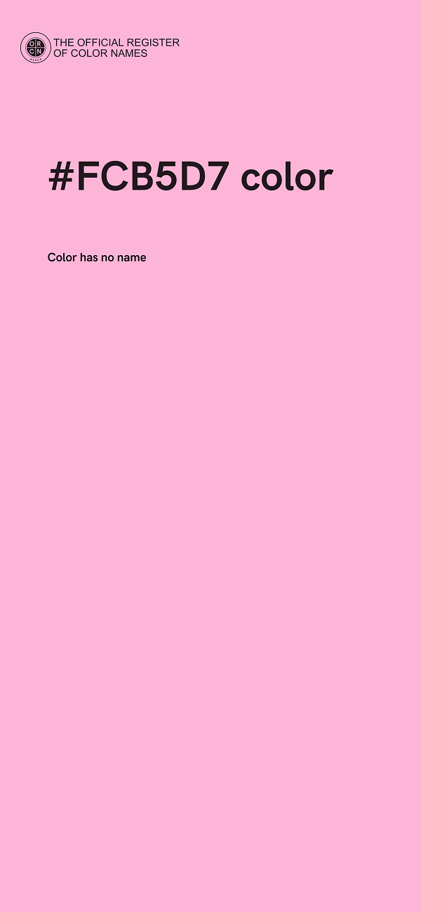 #FCB5D7 color image