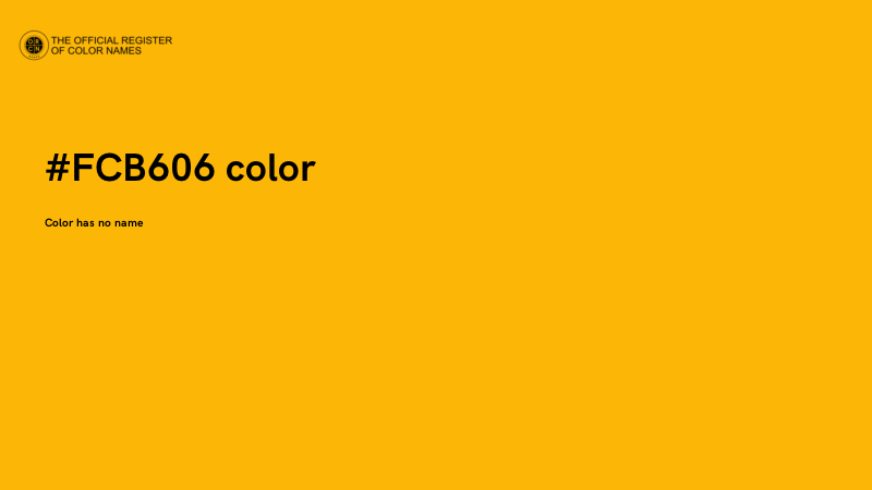 #FCB606 color image