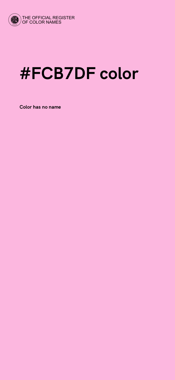 #FCB7DF color image