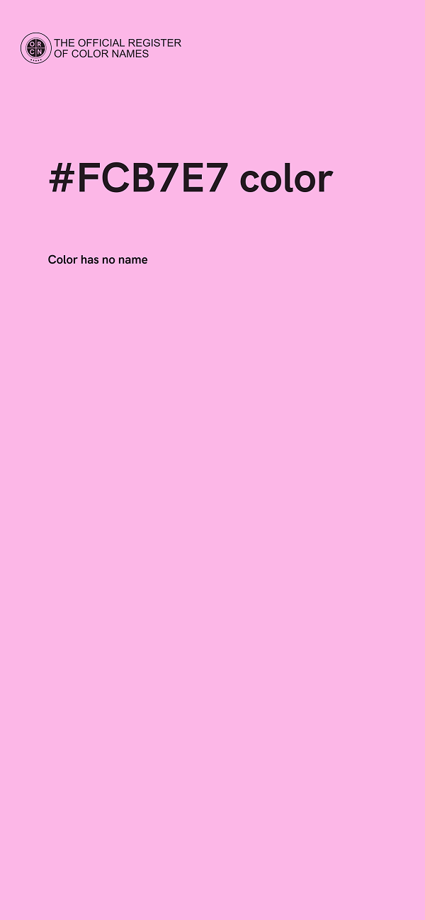 #FCB7E7 color image