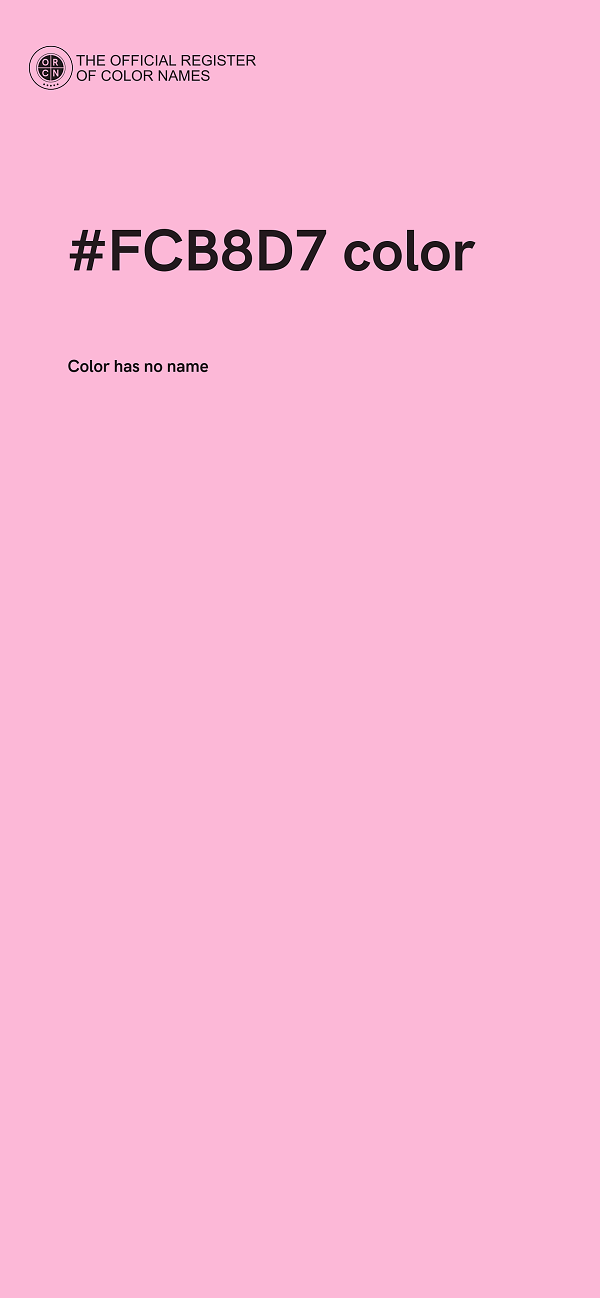 #FCB8D7 color image