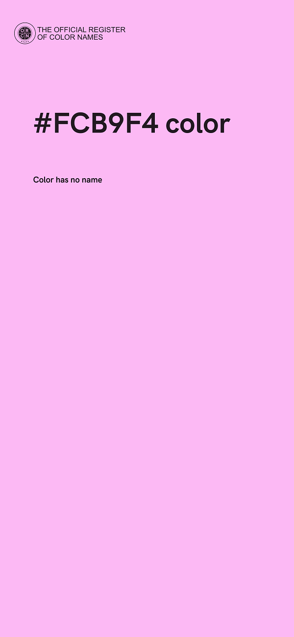 #FCB9F4 color image