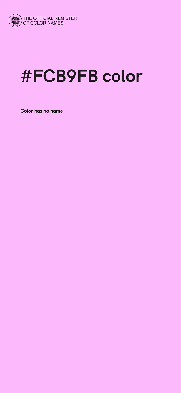#FCB9FB color image