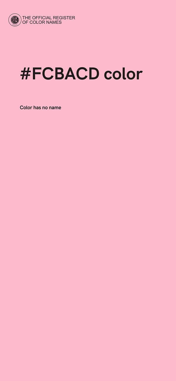 #FCBACD color image