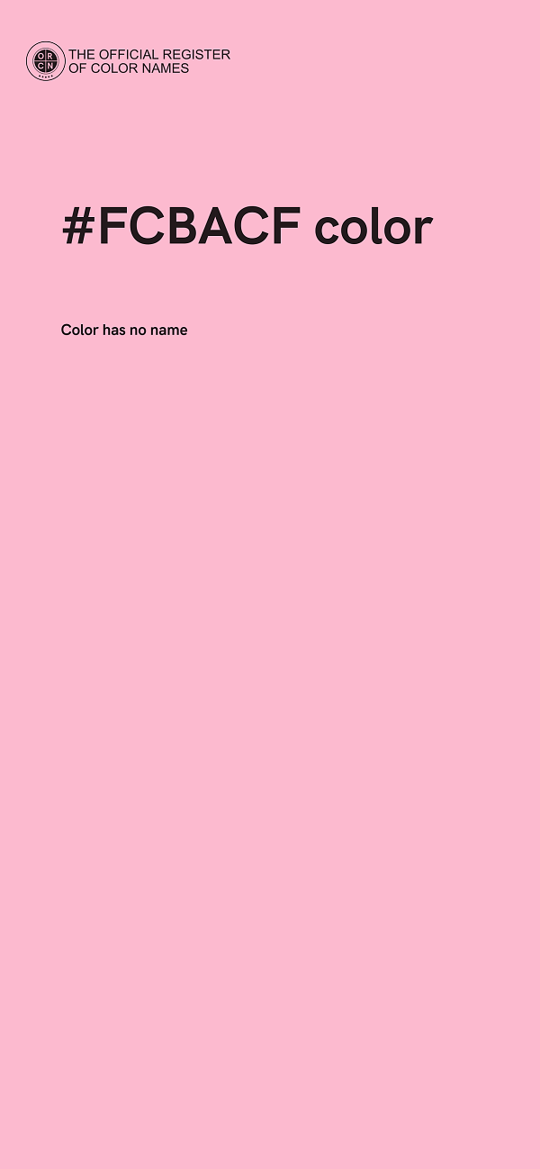 #FCBACF color image