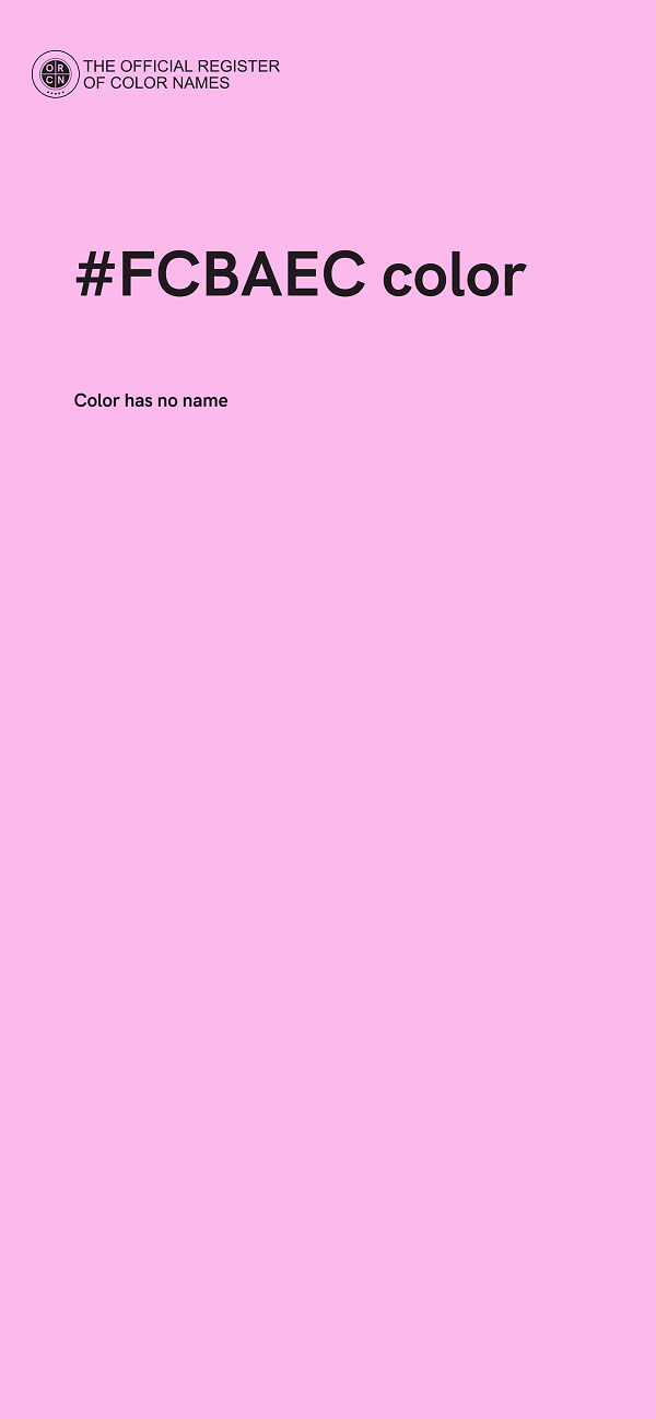 #FCBAEC color image