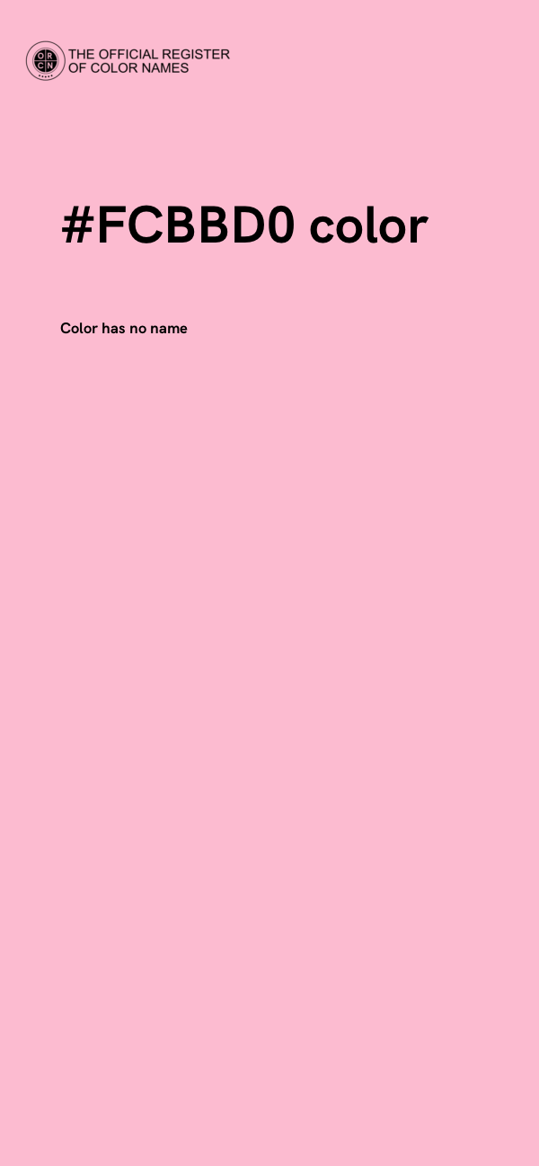 #FCBBD0 color image