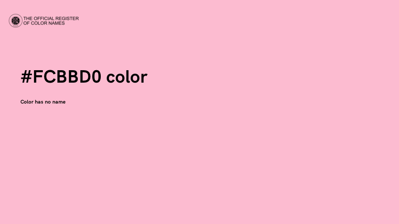 #FCBBD0 color image