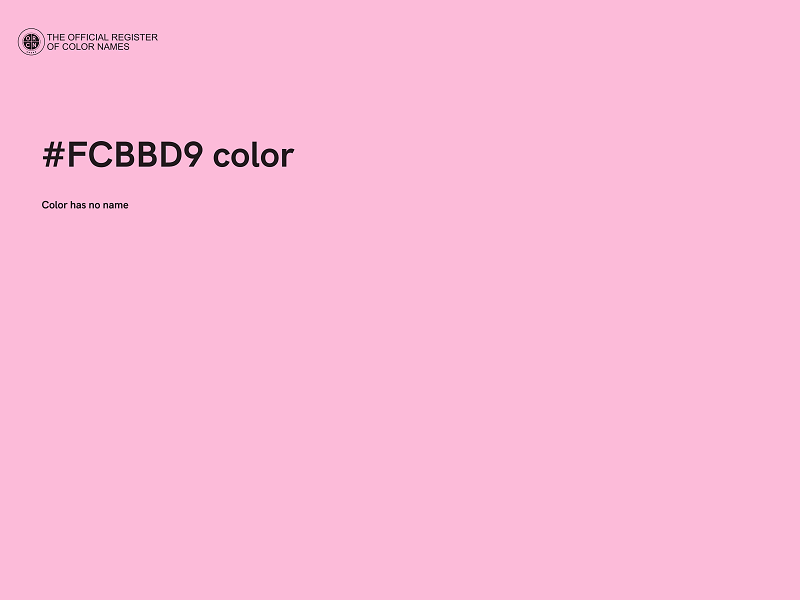 #FCBBD9 color image