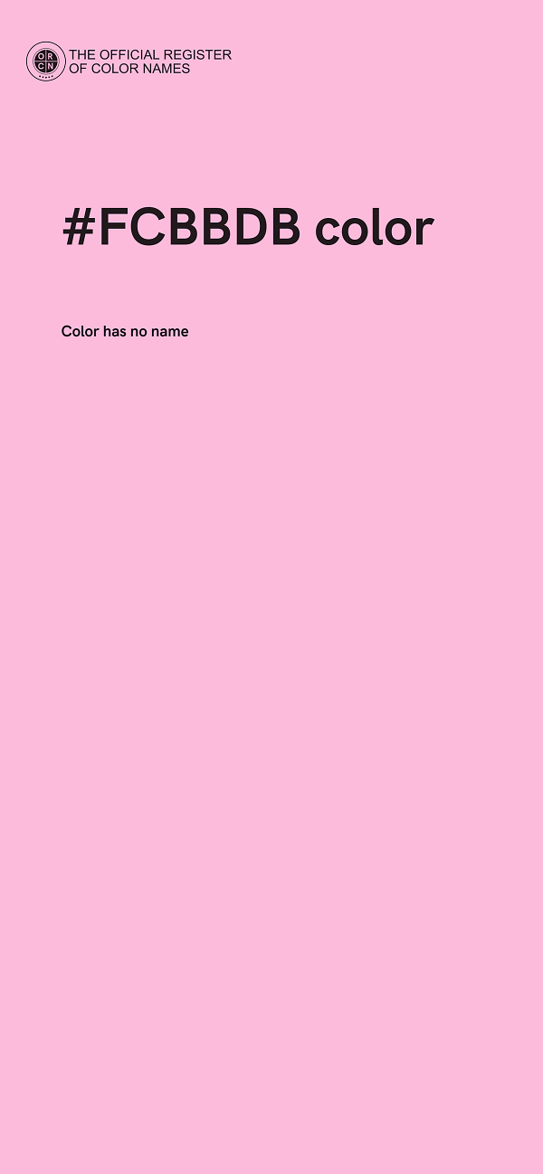 #FCBBDB color image