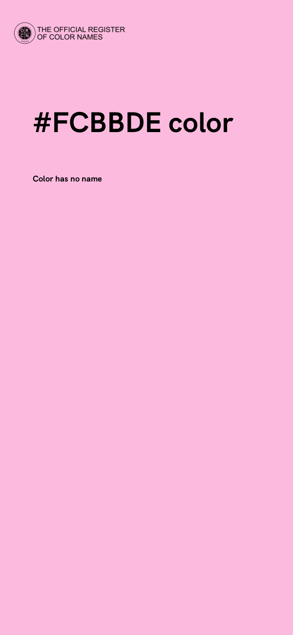 #FCBBDE color image