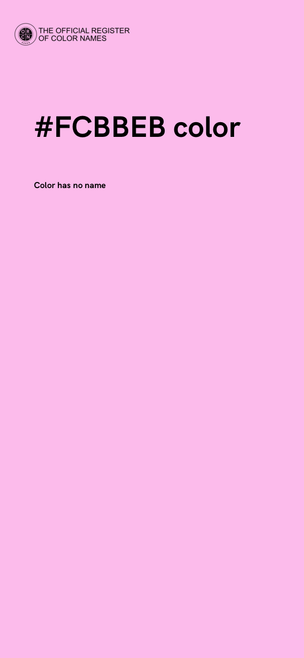 #FCBBEB color image